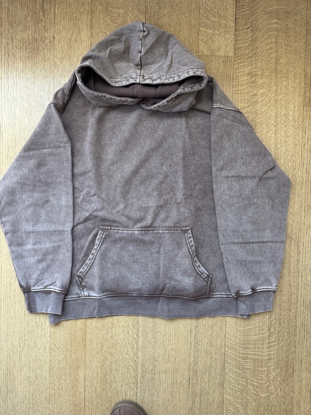 Faiable Classic Men's Hooded Sweatshirt in Faded Brown